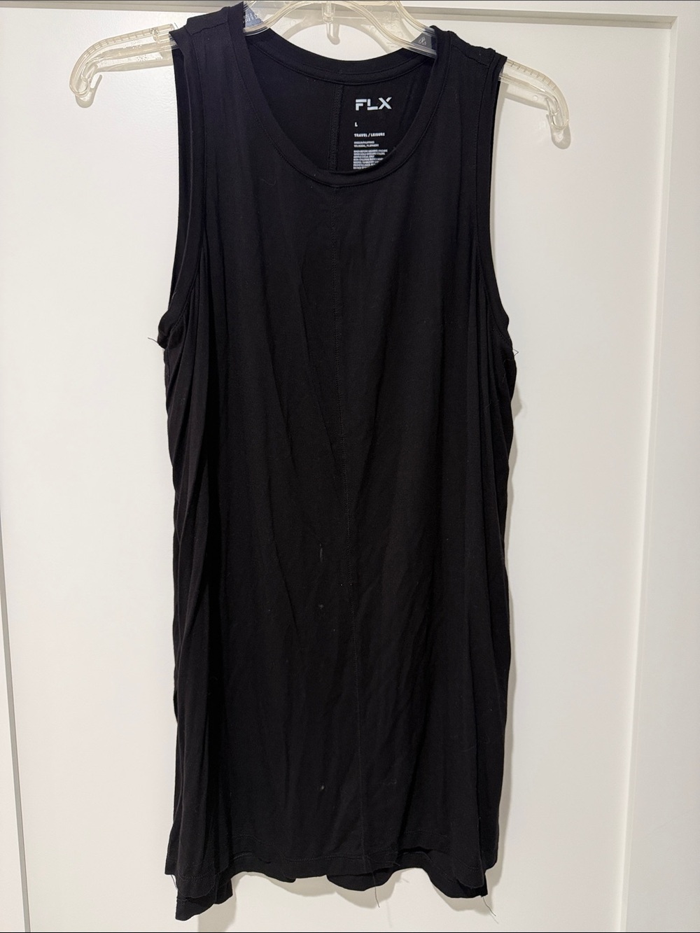 Vintage FLX Women's Black Sleeveless Travel Leisure Tank Top Size Large